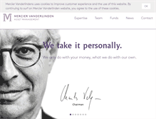 Tablet Screenshot of merciervanderlinden.com